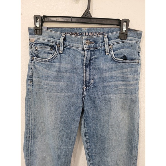 Citizens of Humanity Women's Blue Jeans Cotton Blend Size 27 Skinny Straight #16 - Picture 2 of 8